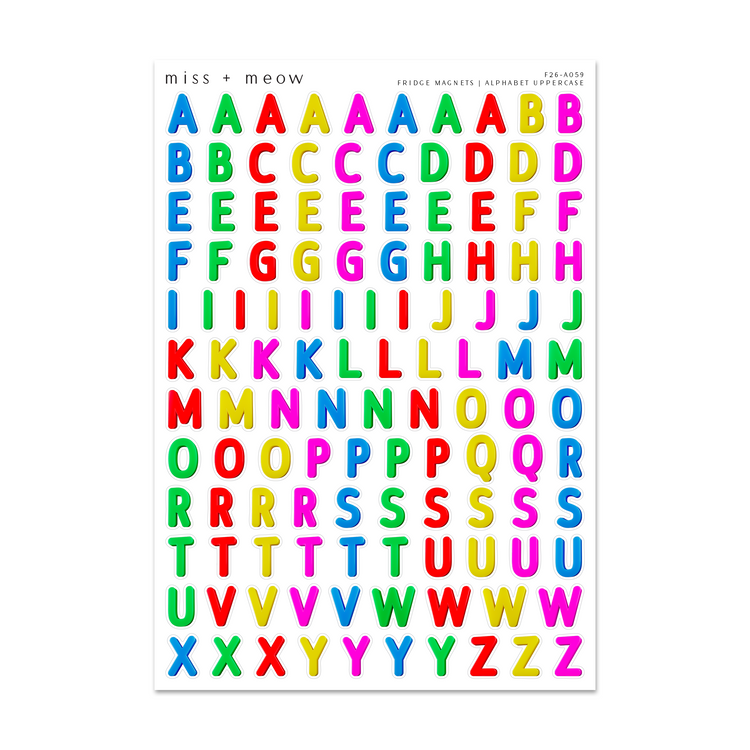 Fridge Magnets | Alphabet UPPERCASE