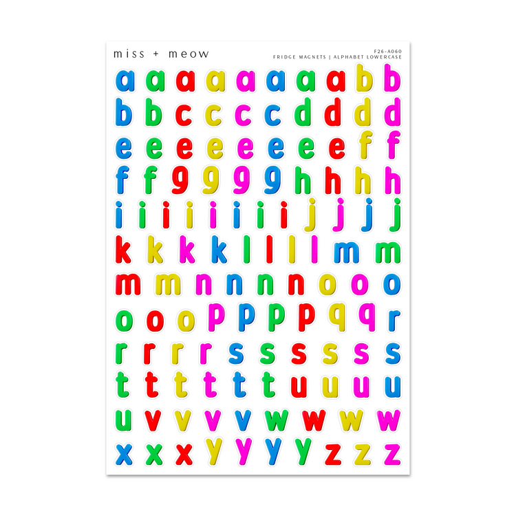 Fridge Magnets | Alphabet LOWERCASE