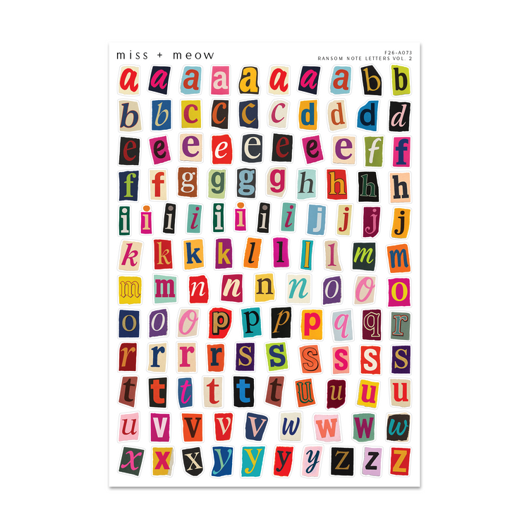 Ransom Note Letters VOL. 2