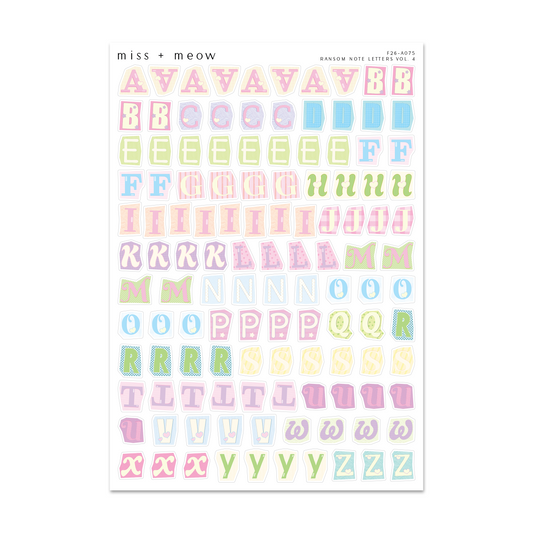 Ransom Note Letters VOL. 4