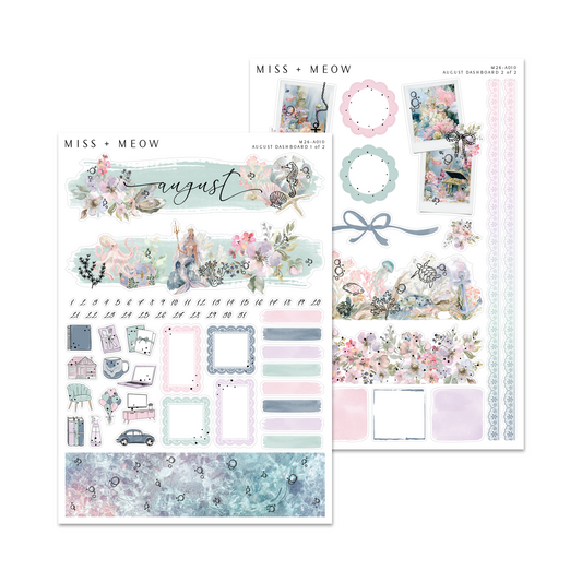 August 2026 Dashboard | Foiled Sticker Kit