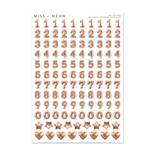 Balloons | ROSE GOLD Numbers