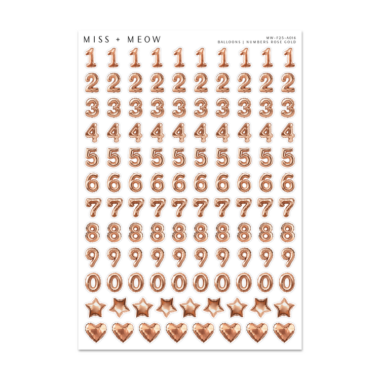 Balloons | ROSE GOLD Numbers