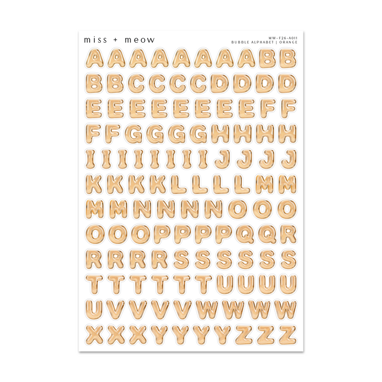 Bubble Alphabet | ORANGE