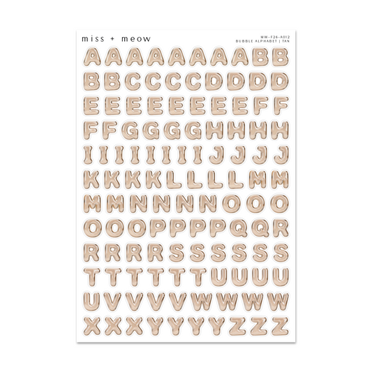 Bubble Alphabet | TAN