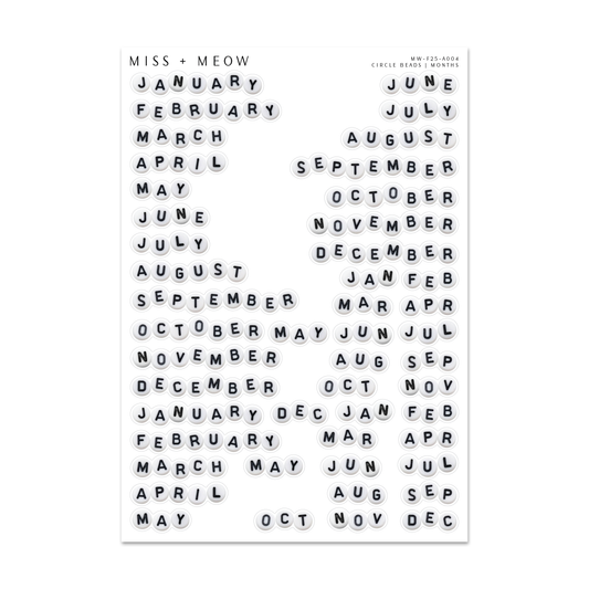 Circle Beads | Months