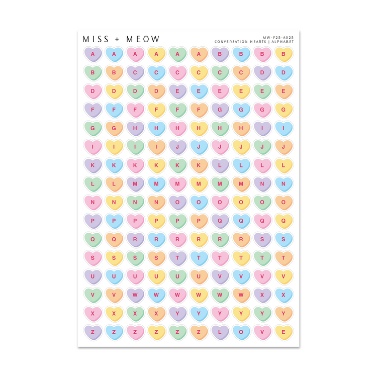 Conversation Hearts | ALPHABET