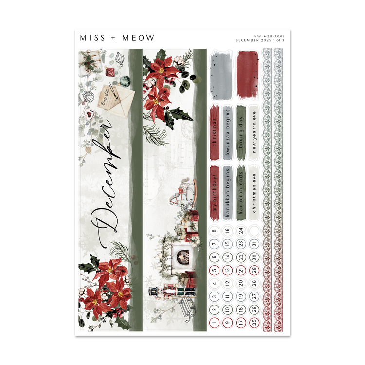 December 2025 | Foiled Monthly Sticker Kit