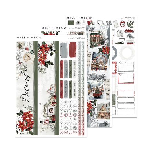 December 2025 | Foiled Monthly Sticker Kit
