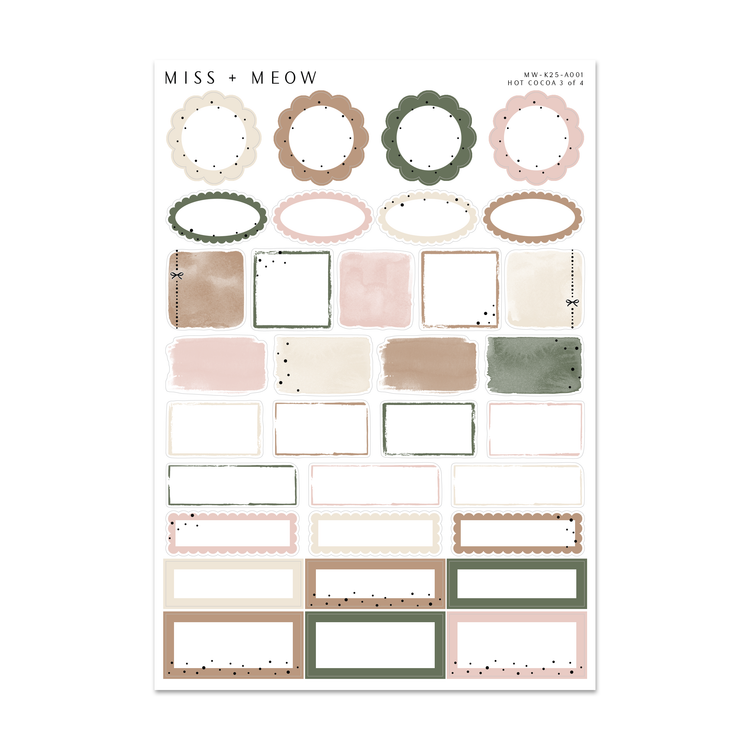 Hot Cocoa | Foiled Sticker Kit
