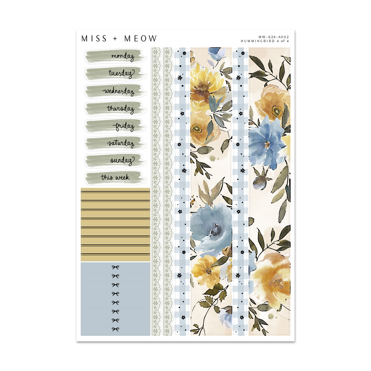 Hummingbird | Foiled Sticker Kit