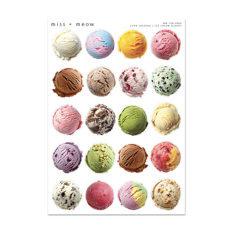 Junk Journal | Ice Cream Scoops