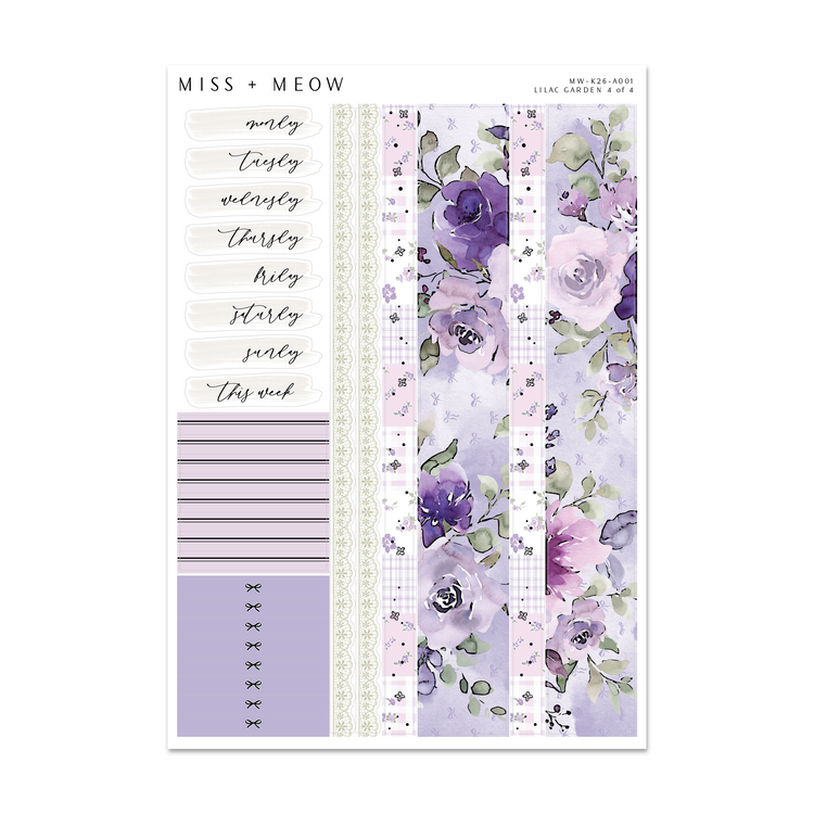 Lilac Garden | Foiled Sticker Kit