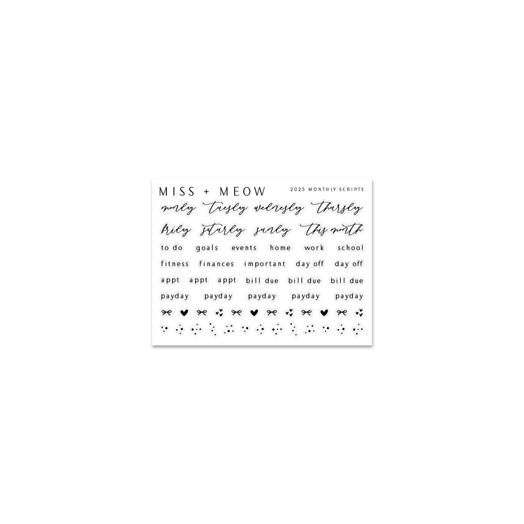 December 2025 | Foiled Monthly Sticker Kit