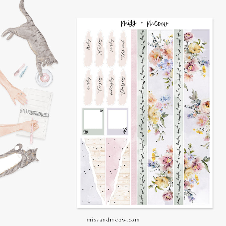 Spring Fling | Foiled Sticker Kit