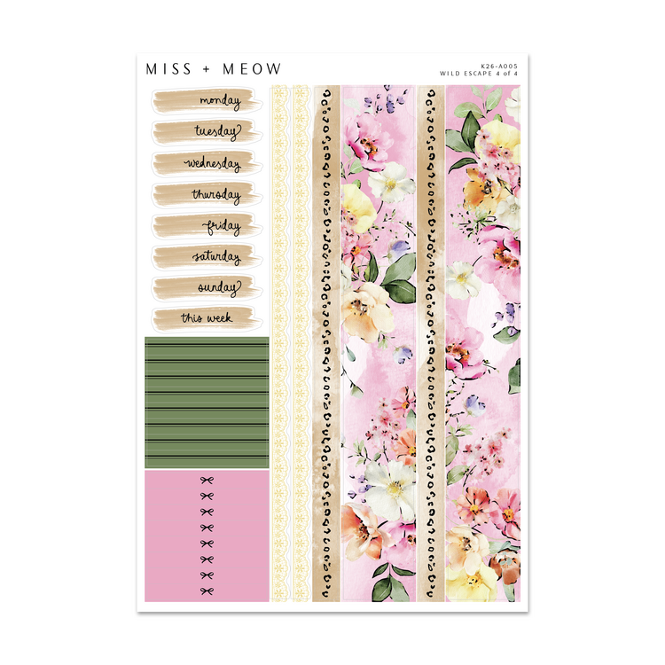 Wild Escape | Foiled Sticker Kit