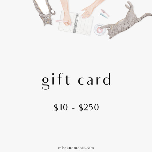 miss + meow gift card