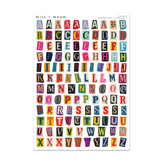 Ransom Note Letters VOL. 1