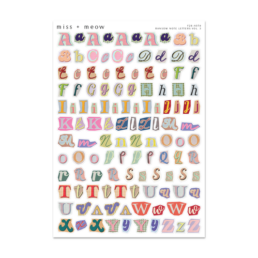 Ransom Note Letters VOL. 3