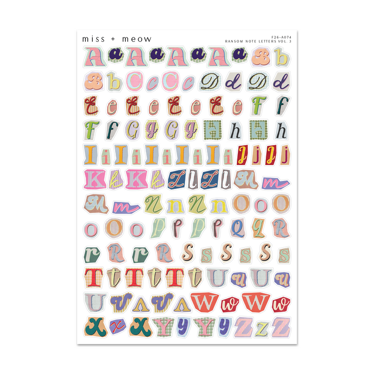 Ransom Note Letters VOL. 3