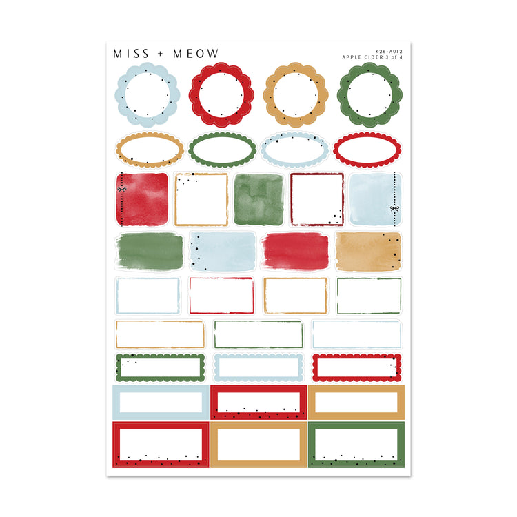 Apple Cider | Foiled Sticker Kit