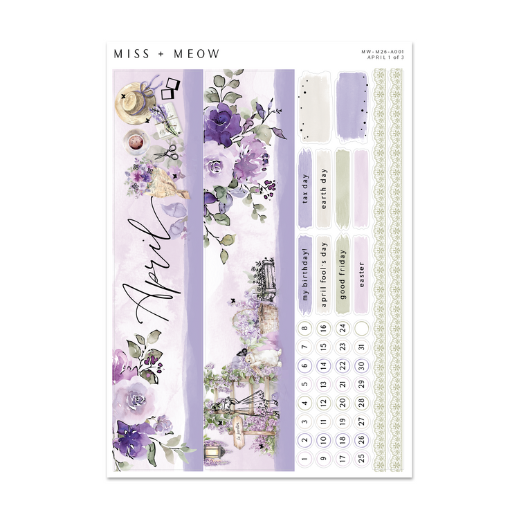 April 2026 | Foiled Monthly Sticker Kit