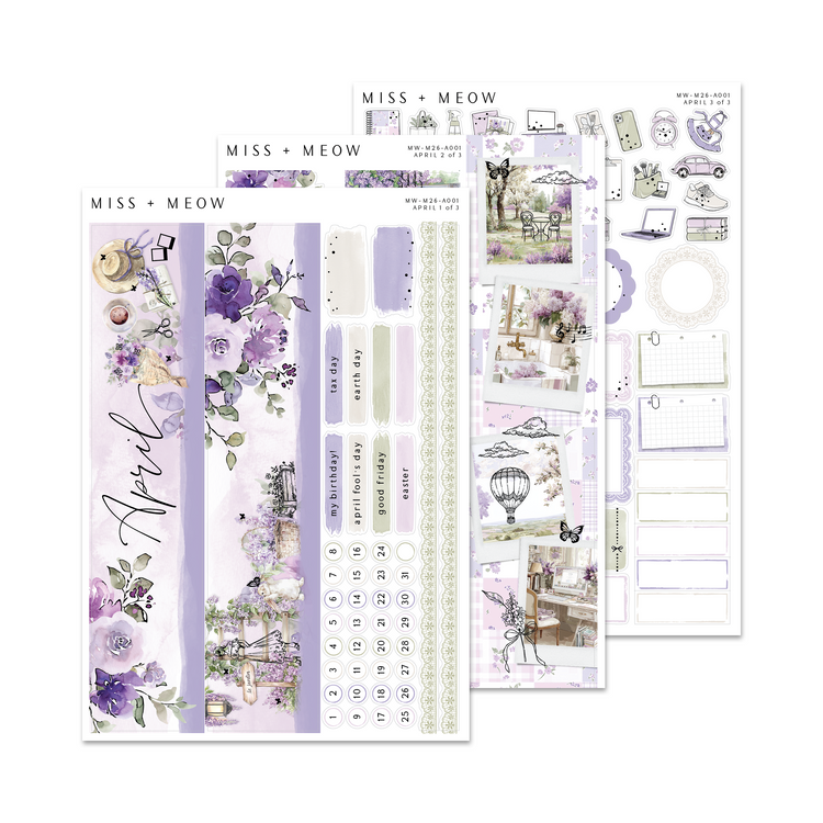 April 2026 | Foiled Monthly Sticker Kit