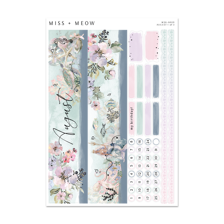 August 2026 | Foiled Monthly Sticker Kit