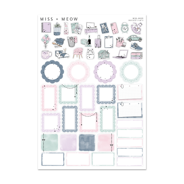 August 2026 | Foiled Monthly Sticker Kit