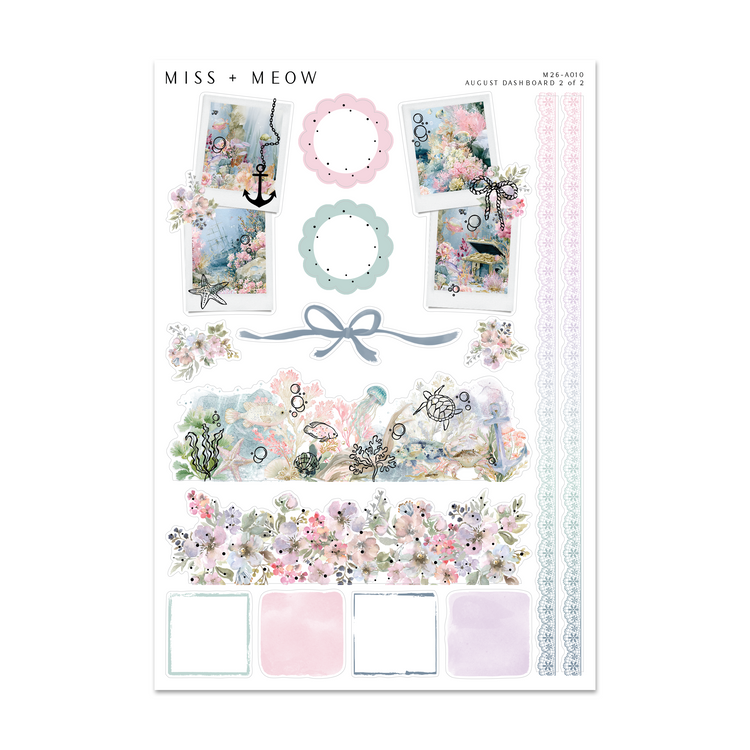 August 2026 Dashboard | Foiled Sticker Kit