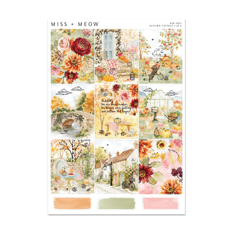 Autumn Cottage | Foiled Sticker Kit
