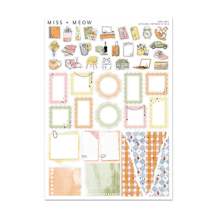 Autumn Cottage | Foiled Sticker Kit