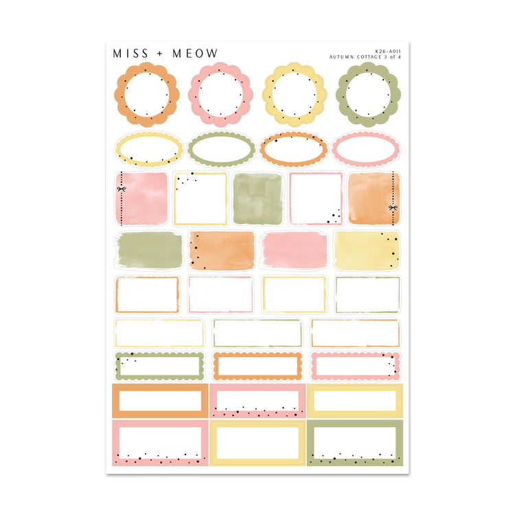 Autumn Cottage | Foiled Sticker Kit