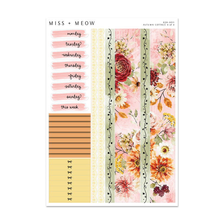 Autumn Cottage | Foiled Sticker Kit