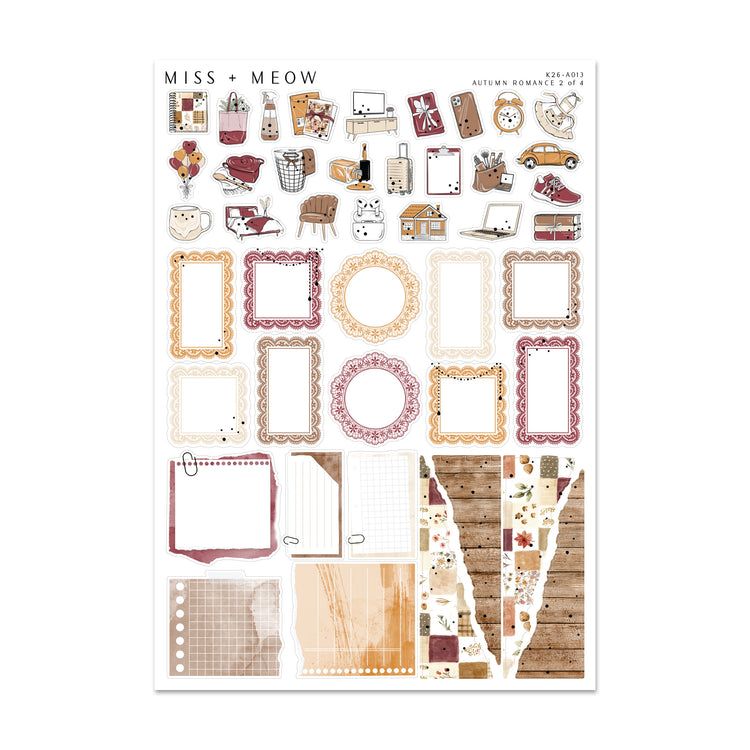 Autumn Romance | Foiled Sticker Kit
