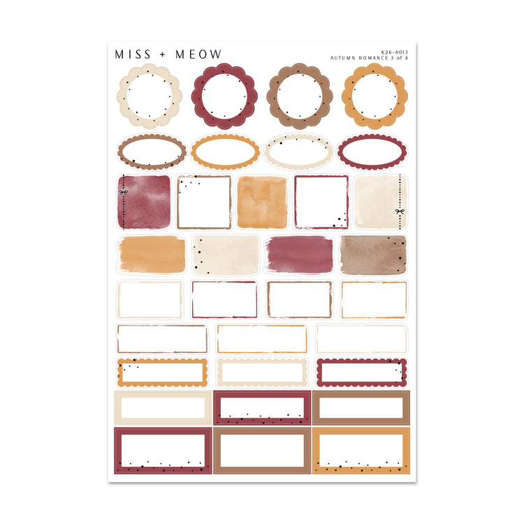 Autumn Romance | Foiled Sticker Kit