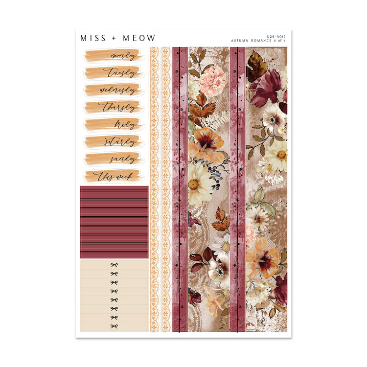 Autumn Romance | Foiled Sticker Kit