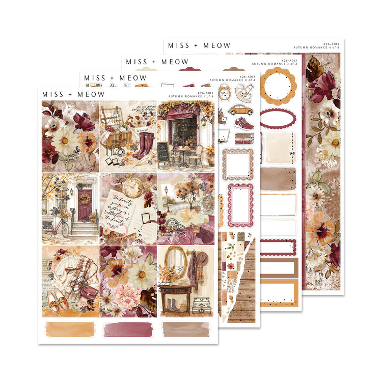 Autumn Romance | Foiled Sticker Kit