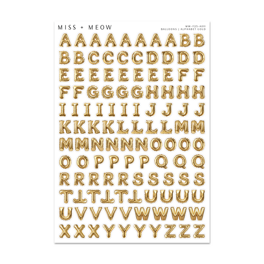 Balloons | GOLD Alphabet