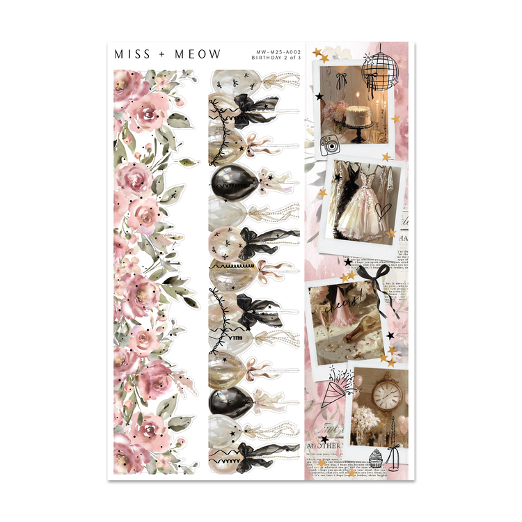 Birthday 2026 | Foiled Monthly Sticker Kit