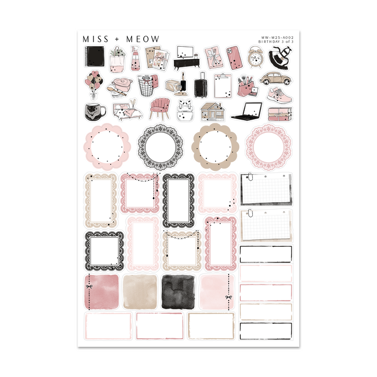 Birthday 2026 | Foiled Monthly Sticker Kit