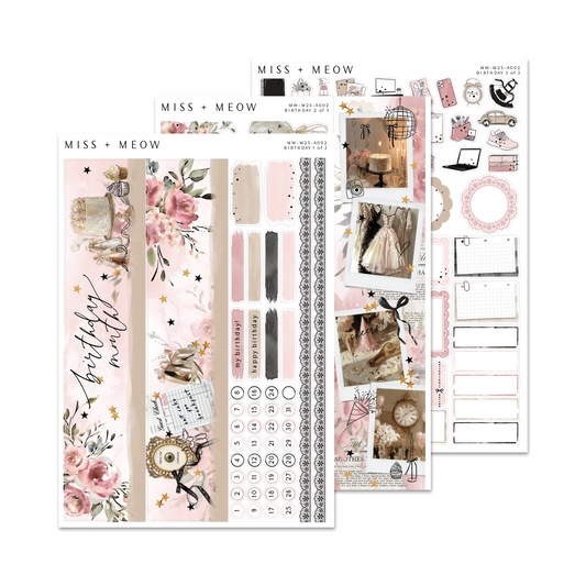 Birthday 2026 | Foiled Monthly Sticker Kit