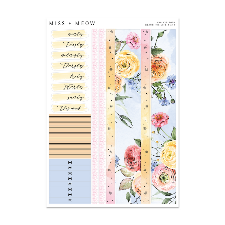 Beautiful Life | Foiled Sticker Kit