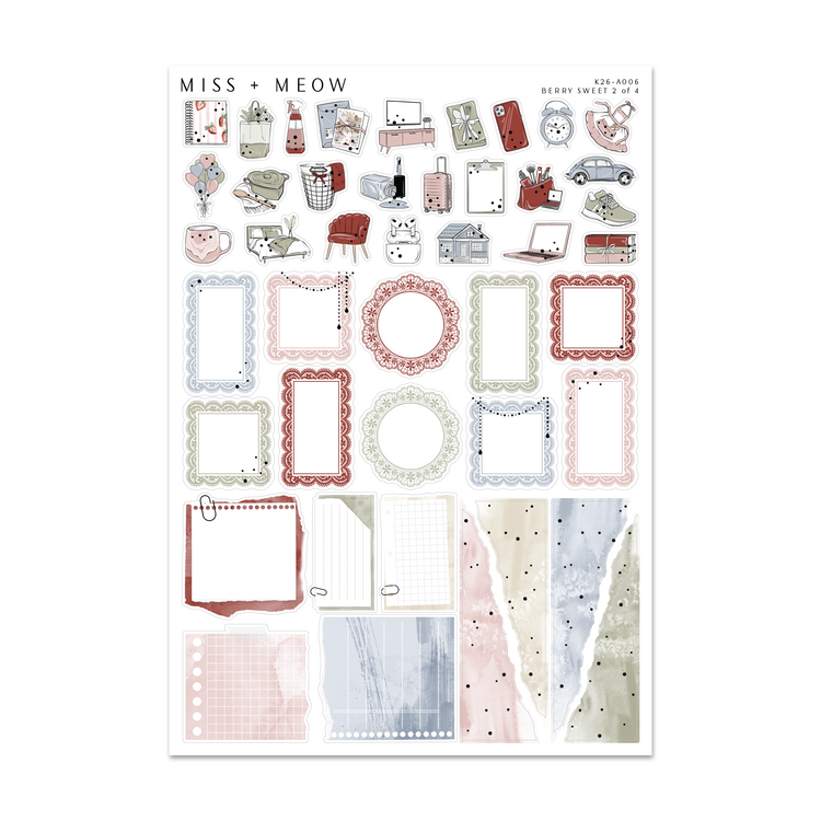 Berry Sweet | Foiled Sticker Kit