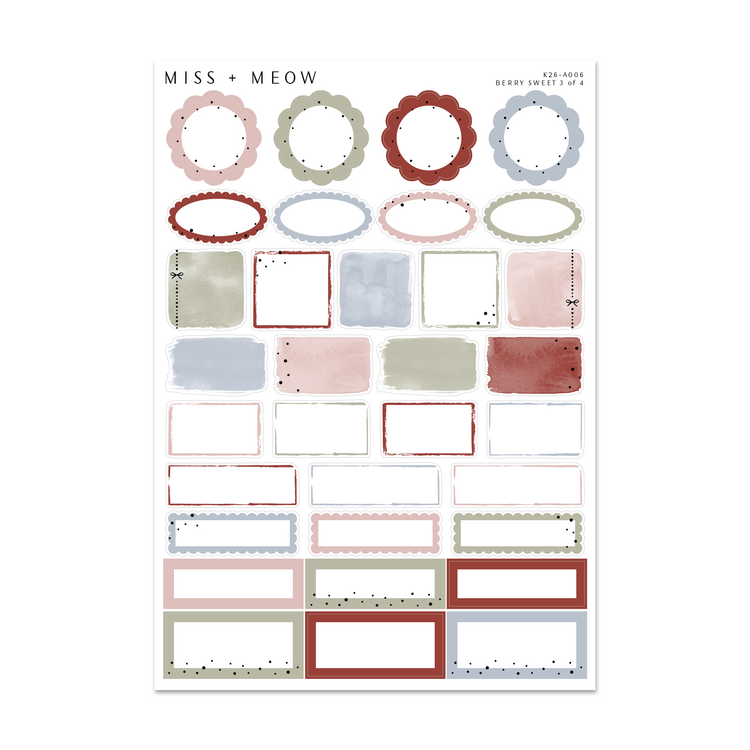 Berry Sweet | Foiled Sticker Kit