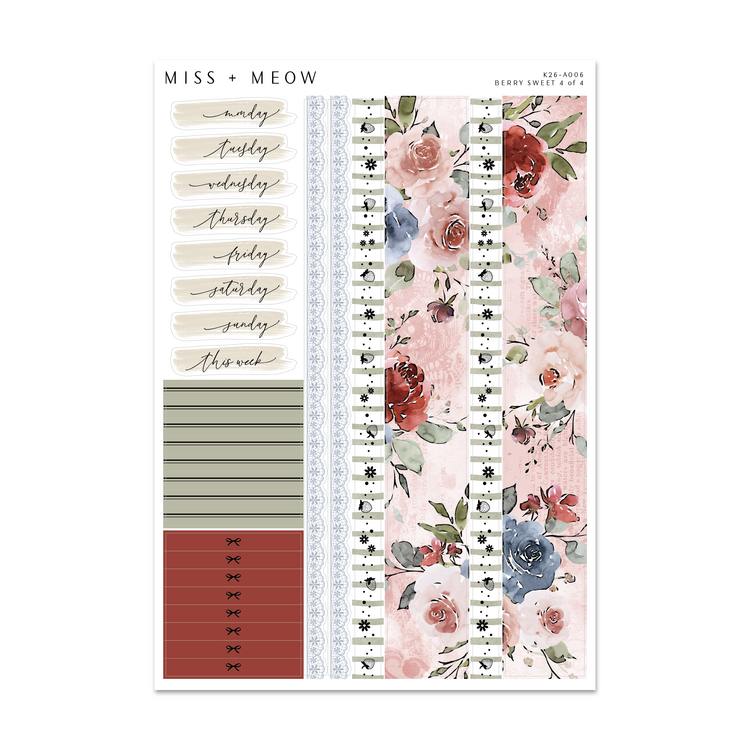 Berry Sweet | Foiled Sticker Kit