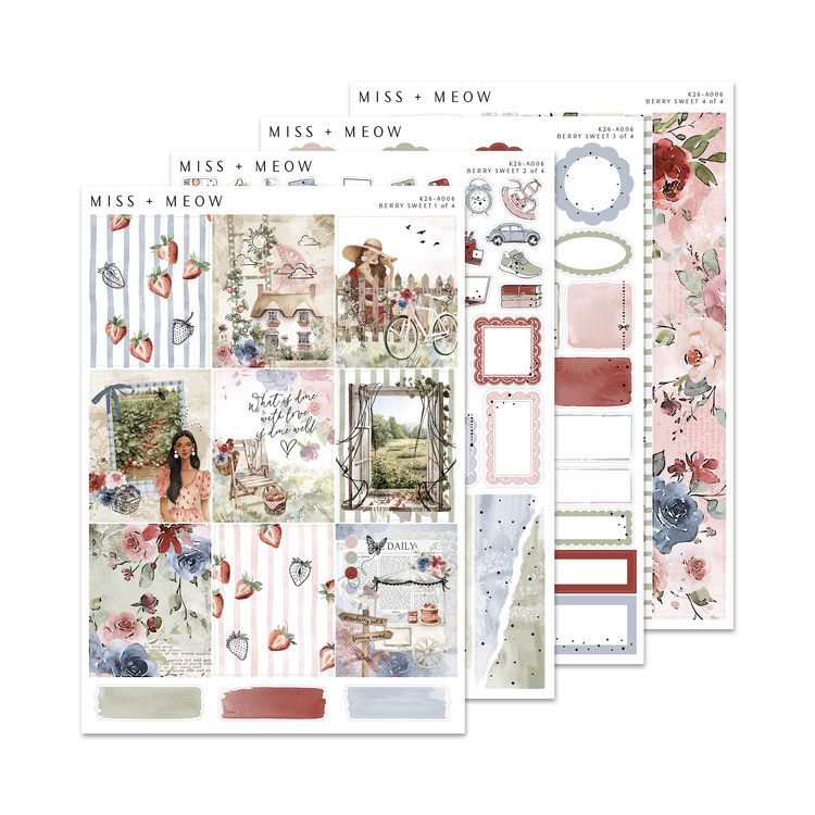 Berry Sweet | Foiled Sticker Kit