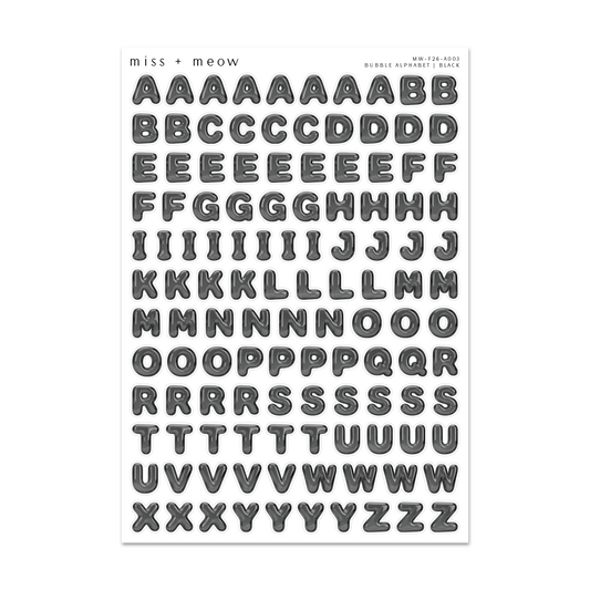 Bubble Alphabet | BLACK