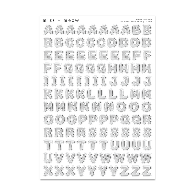 Bubble Alphabet | CLEAR