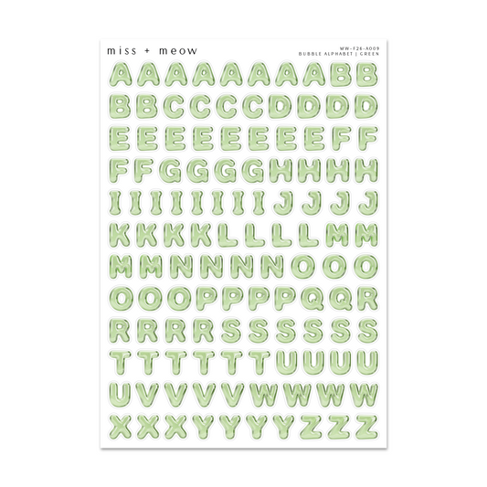 Bubble Alphabet | GREEN